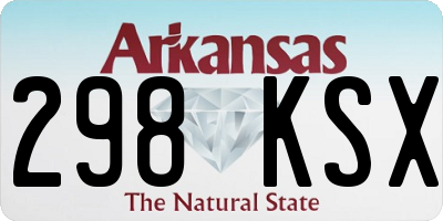 AR license plate 298KSX