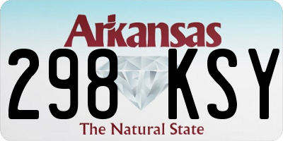 AR license plate 298KSY