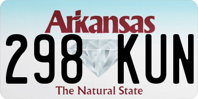 AR license plate 298KUN