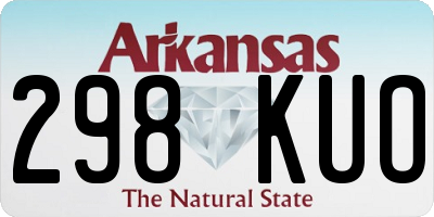 AR license plate 298KUO