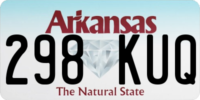AR license plate 298KUQ