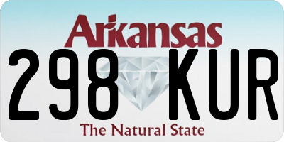 AR license plate 298KUR