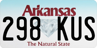 AR license plate 298KUS