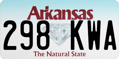 AR license plate 298KWA