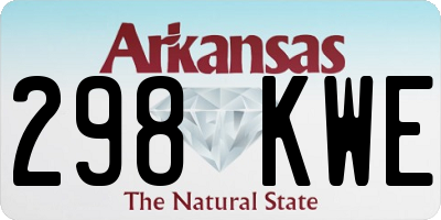 AR license plate 298KWE