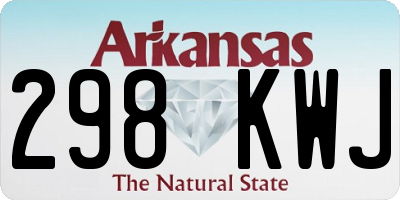AR license plate 298KWJ