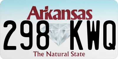 AR license plate 298KWQ