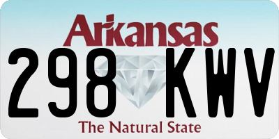 AR license plate 298KWV