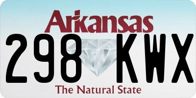 AR license plate 298KWX
