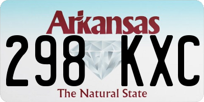 AR license plate 298KXC