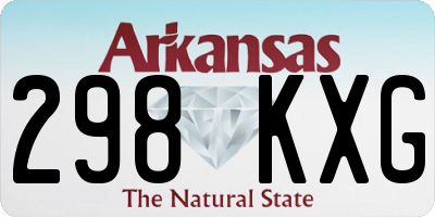 AR license plate 298KXG