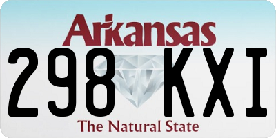 AR license plate 298KXI