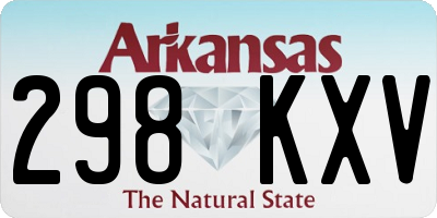 AR license plate 298KXV