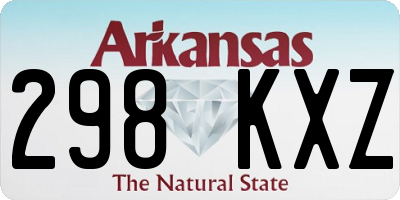 AR license plate 298KXZ
