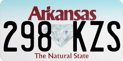 AR license plate 298KZS