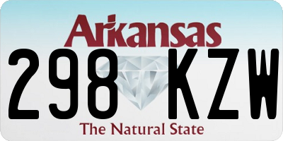 AR license plate 298KZW