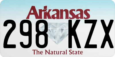 AR license plate 298KZX