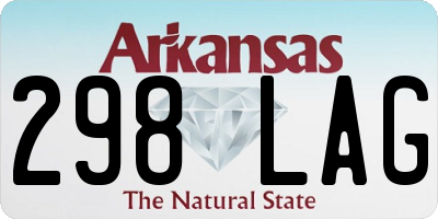 AR license plate 298LAG