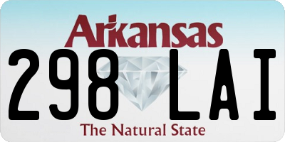 AR license plate 298LAI