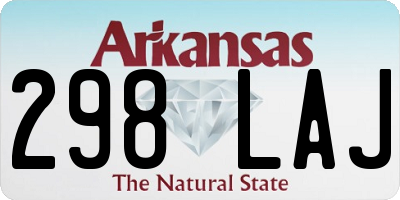 AR license plate 298LAJ