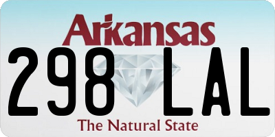 AR license plate 298LAL