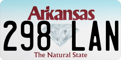 AR license plate 298LAN