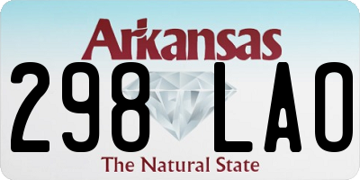 AR license plate 298LAO