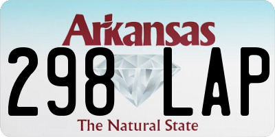 AR license plate 298LAP