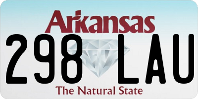 AR license plate 298LAU