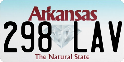 AR license plate 298LAV