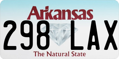 AR license plate 298LAX