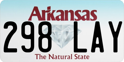 AR license plate 298LAY