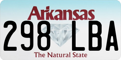 AR license plate 298LBA