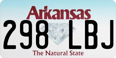 AR license plate 298LBJ