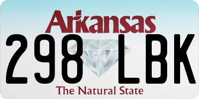 AR license plate 298LBK