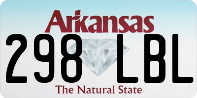 AR license plate 298LBL