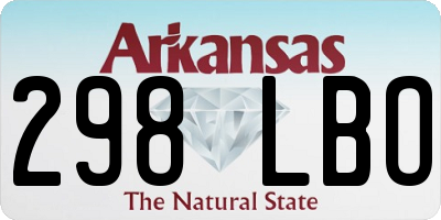 AR license plate 298LBO