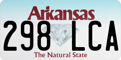 AR license plate 298LCA