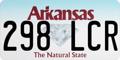 AR license plate 298LCR