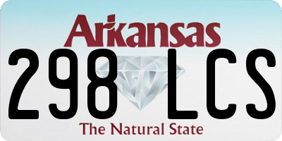AR license plate 298LCS