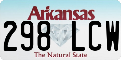 AR license plate 298LCW