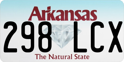 AR license plate 298LCX