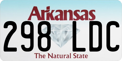 AR license plate 298LDC