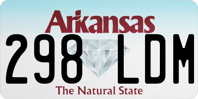 AR license plate 298LDM