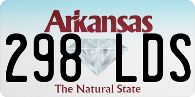 AR license plate 298LDS