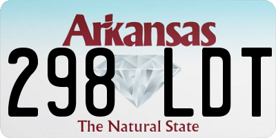 AR license plate 298LDT