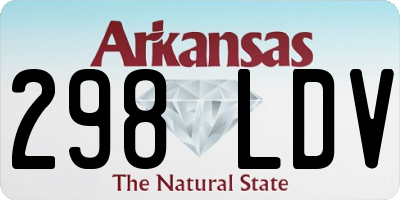 AR license plate 298LDV