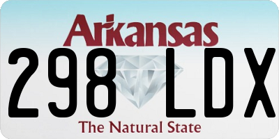AR license plate 298LDX