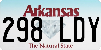 AR license plate 298LDY