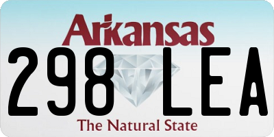 AR license plate 298LEA